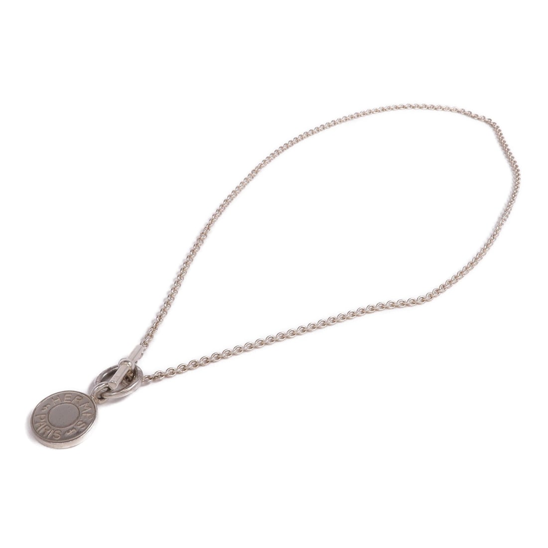 Hermes Ex-Libris Silver Necklace - 4