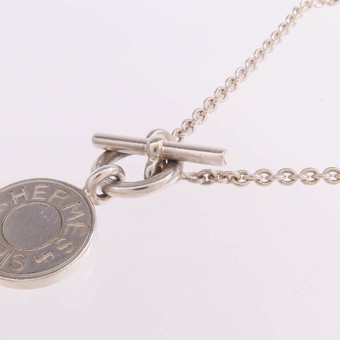 Hermes Ex-Libris Silver Necklace - 5