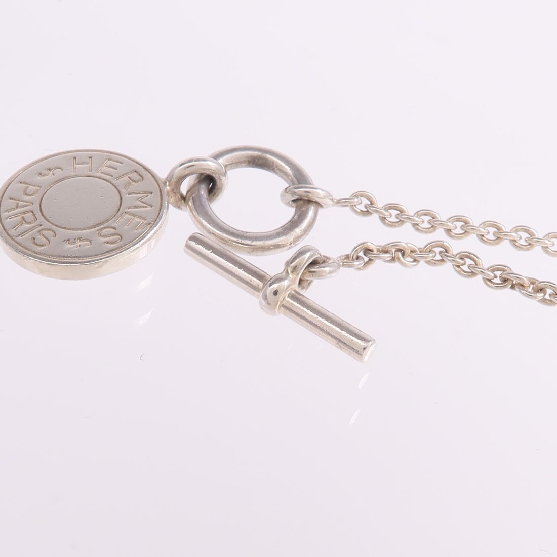 Hermes Ex-Libris Silver Necklace - 6