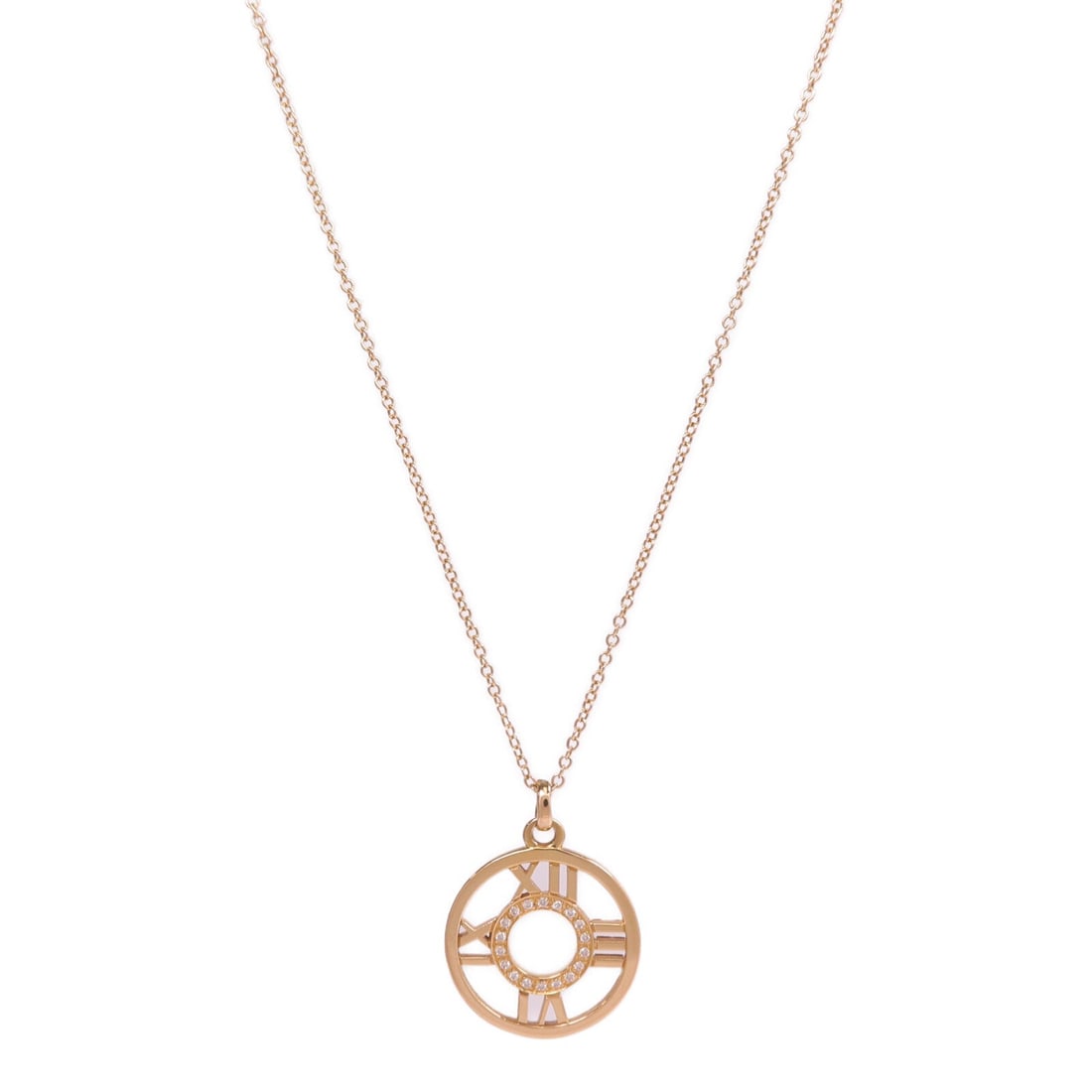 Tiffany Atlas Diamond Necklace PG: Atlas diamond necklace in 18K pink gold.