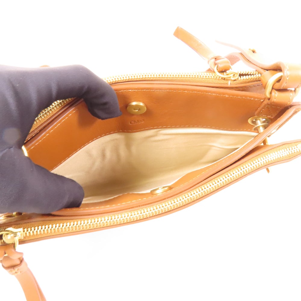 Chloe Mini Roy Shoulder Bag Brown - 5