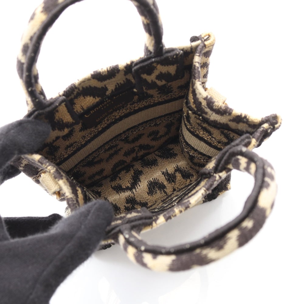 Dior Book Tote Mini Phone Leopard - 3