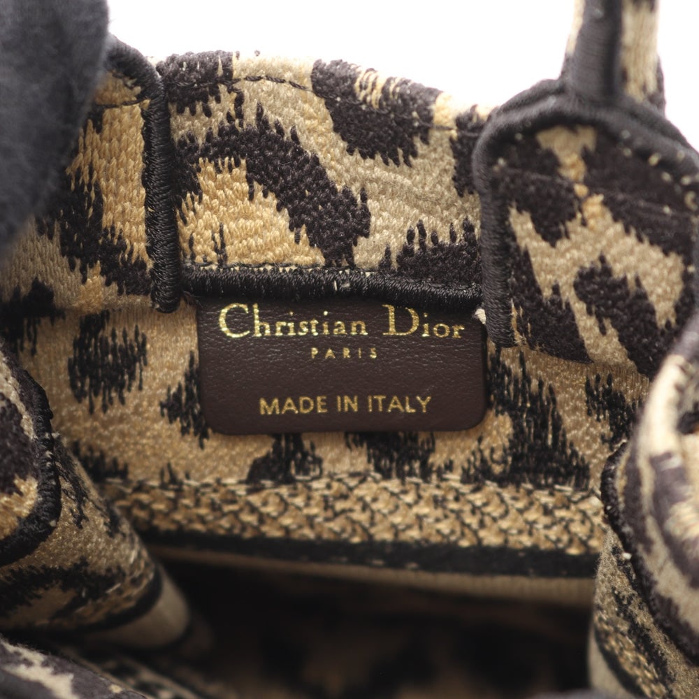 Dior Book Tote Mini Phone Leopard - 4