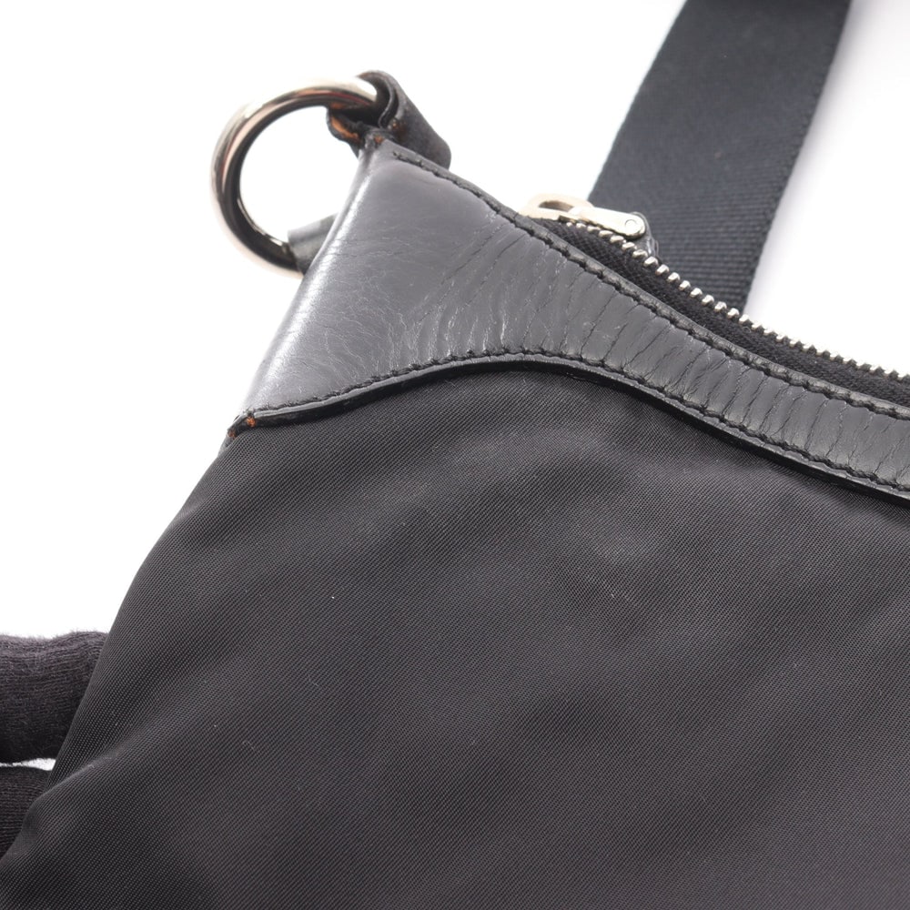 Prada Nylon Leather Shoulder Bag - 13