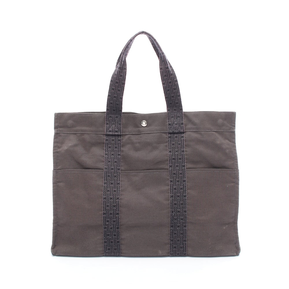 Hermes Yale Line Gm Tote Dark Gray: Hermes Yale Line Gm Handbag Tote Bag. Color: Dark Gray. Material: Nylon Canvas. Size: 46 X 35 X 15 Cm. Handle: 44 Cm.