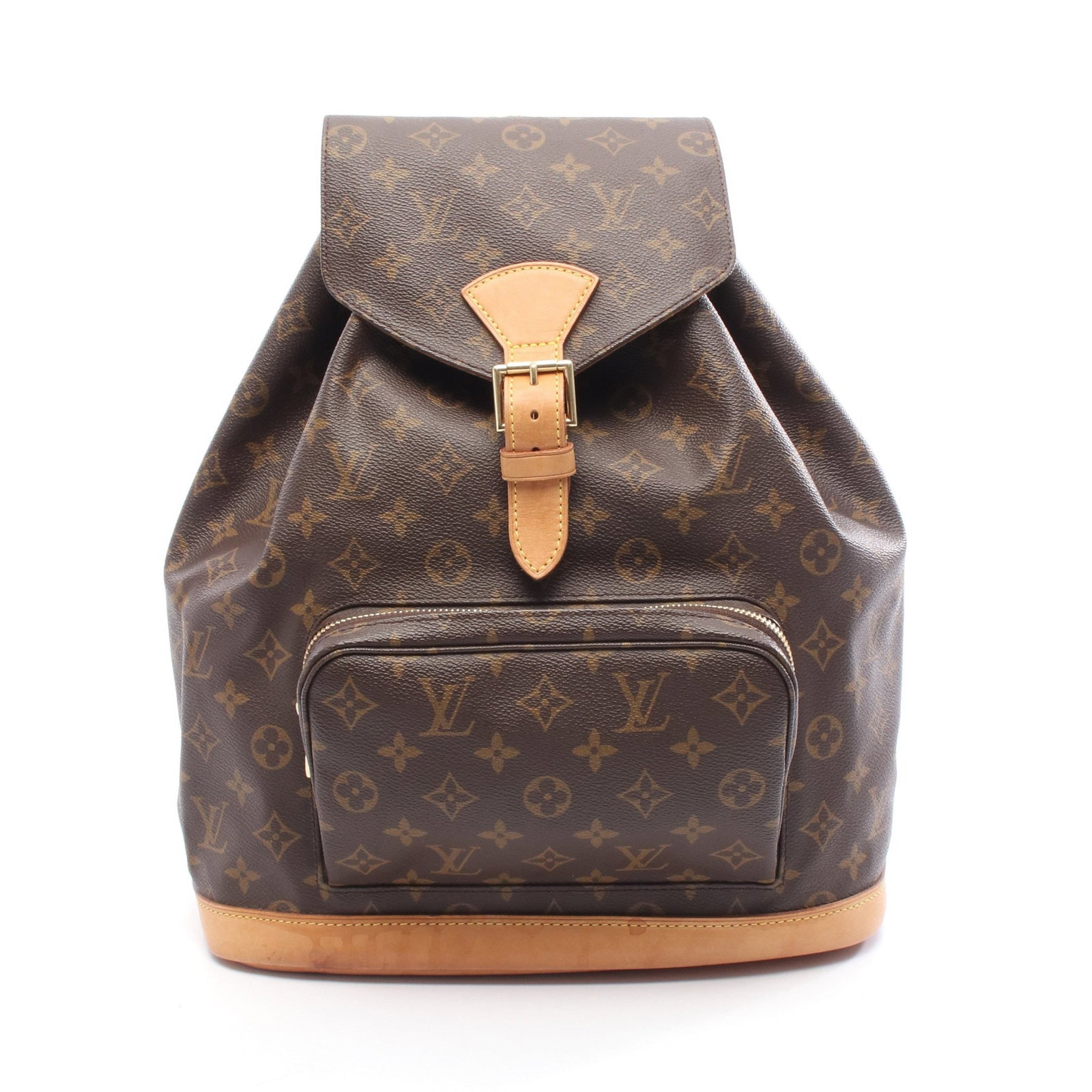 Louis Vuitton Montsouris GM Brown: Montsouris GM backpack in brown Monogram canvas. Size 31 x 37 x 13 cm.
