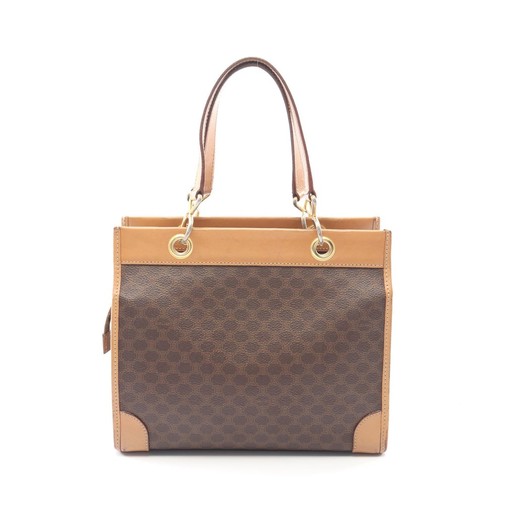 Celine Macadam Handbag Brown: Celine Macadam Handbag. Color: Dark Brown Light Brown. Material: Pvc Leather. Size: 25 X 21 X 12 Cm. Handle: 38 Cm.