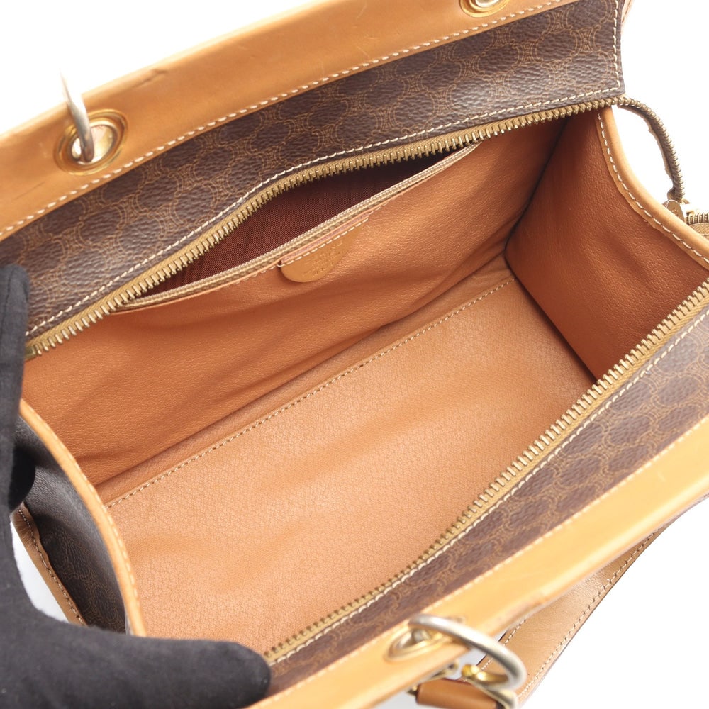 Celine Macadam Handbag Brown - 3