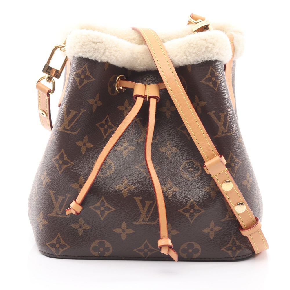 Louis Vuitton NeoNoe BB Handbag: Brown monogram PVC and leather handbag; H21 x W20 x D13.5 cm; strap 66-115 cm. Authentic and authenticated.