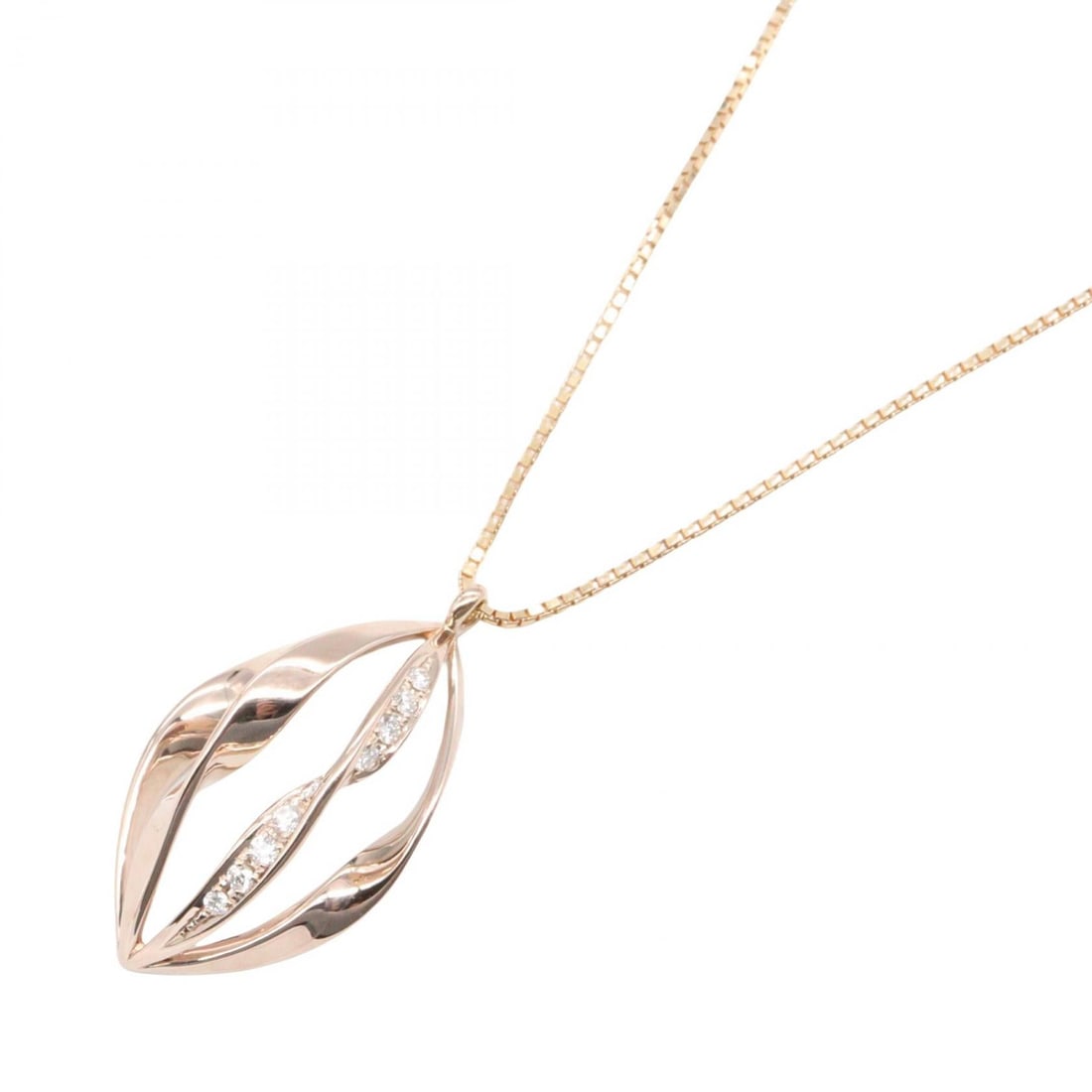 Tasaki Diamond Necklace PG: Diamond necklace in K18 pink gold.