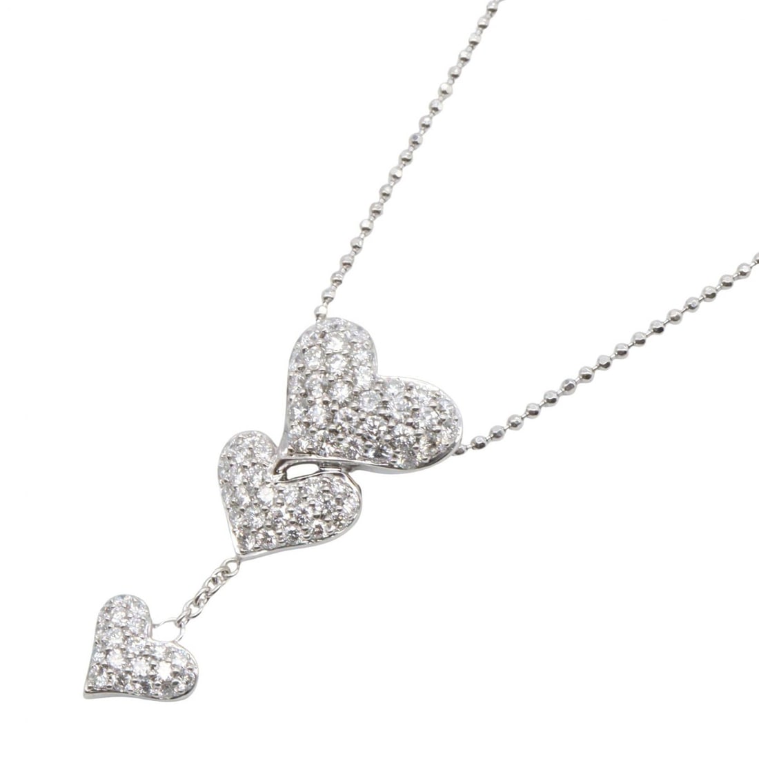 Diamond Necklace White Gold: Diamond necklace in K18 white gold.