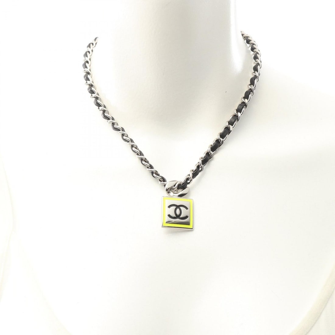 Chanel Coco Mark Leather Silver - 6