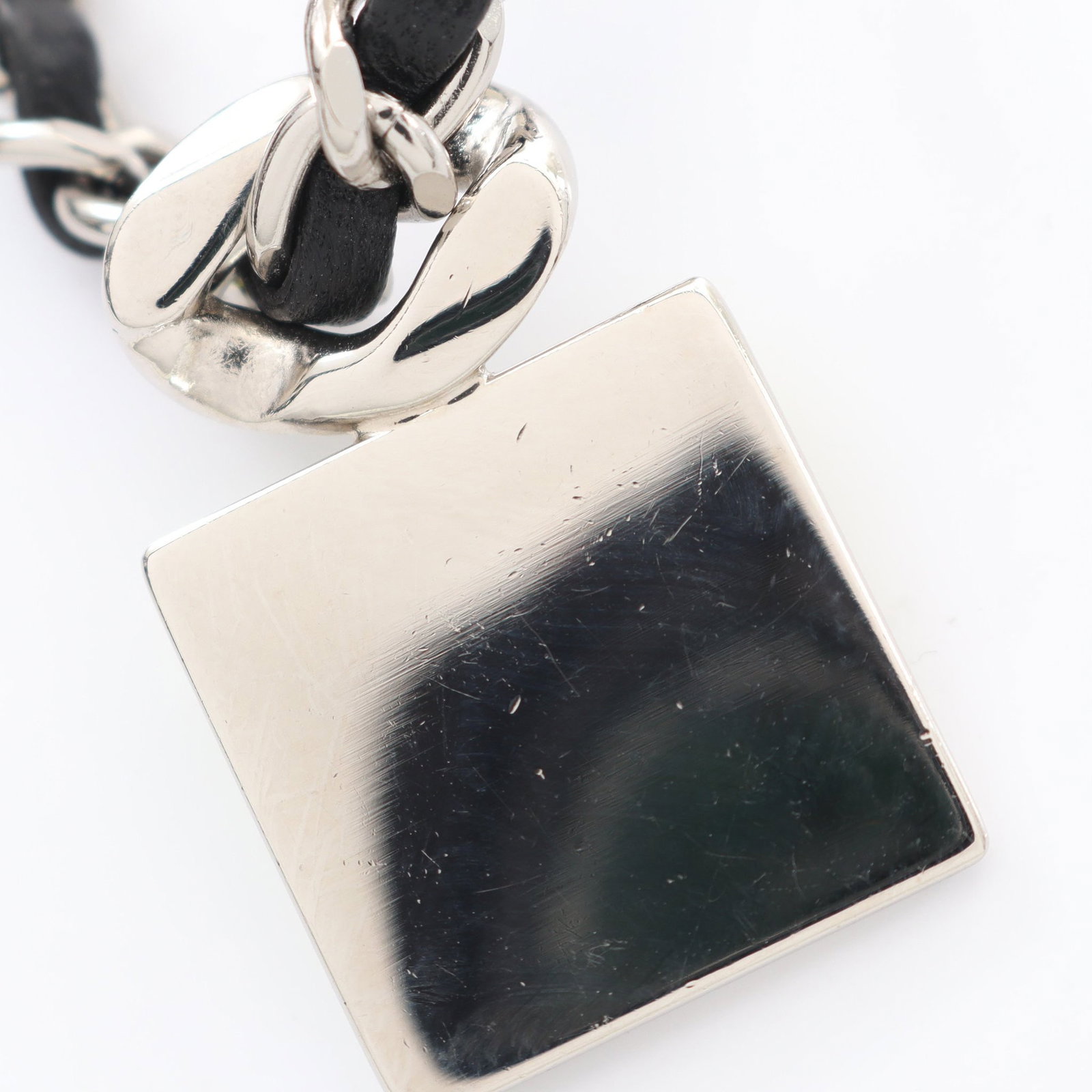 Chanel Coco Mark Leather Silver - 8