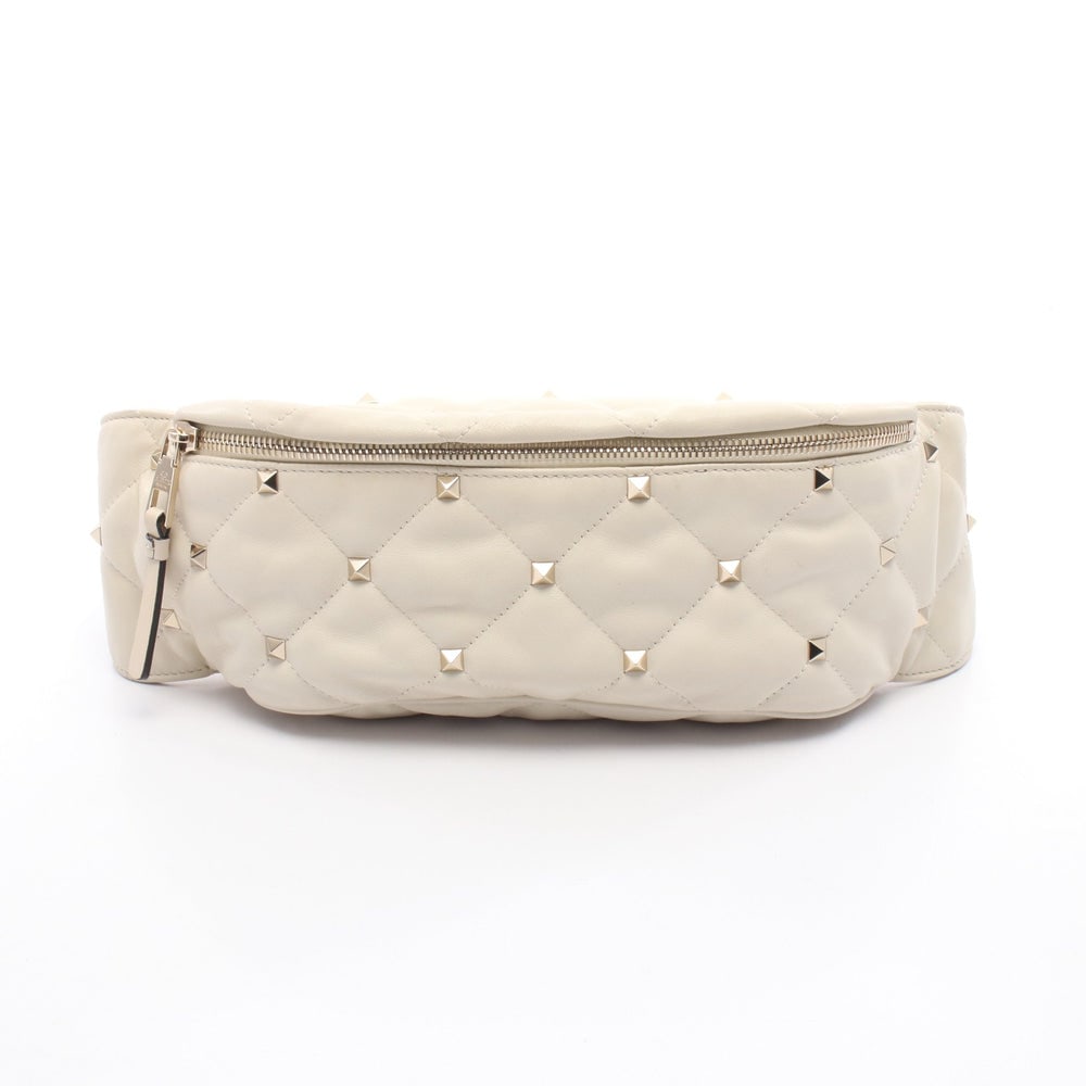 Valentino Rockstud Waist Ivory: Valentino Garavani Rockstud Waist Bag Body Bag. Color: Ivory. Material: Leather. Size: 25 X 11.5 X 5 Cm. Max Strap: 56 Cm.