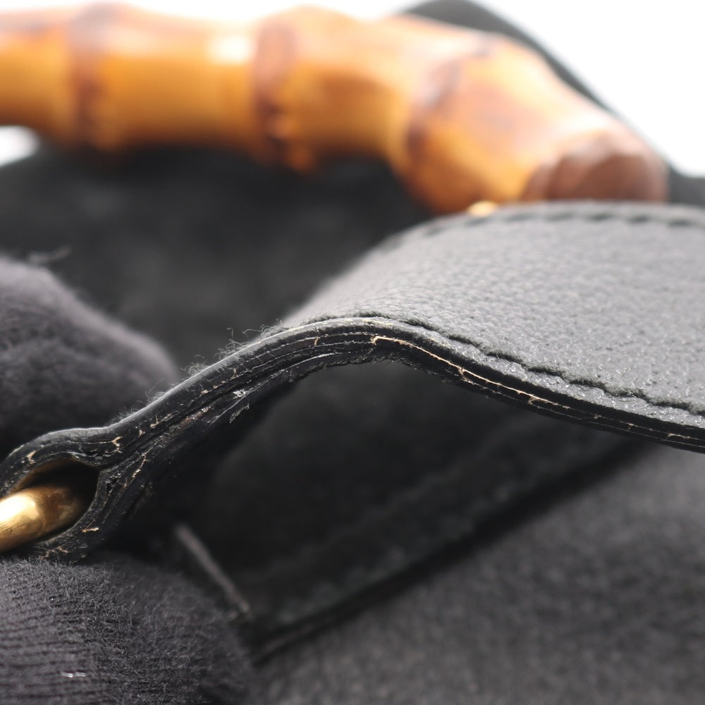 Gucci Bamboo Suede Backpack Black - 10