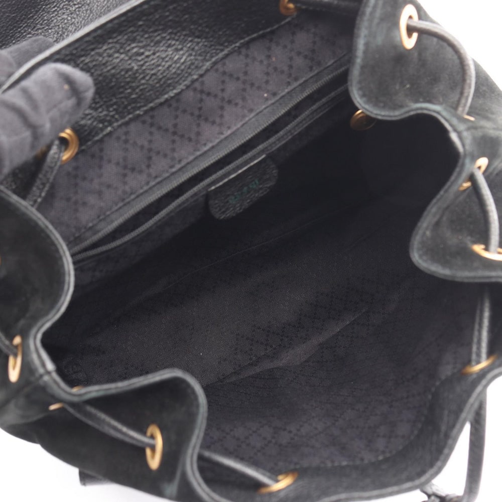 Gucci Bamboo Suede Backpack Black - 3