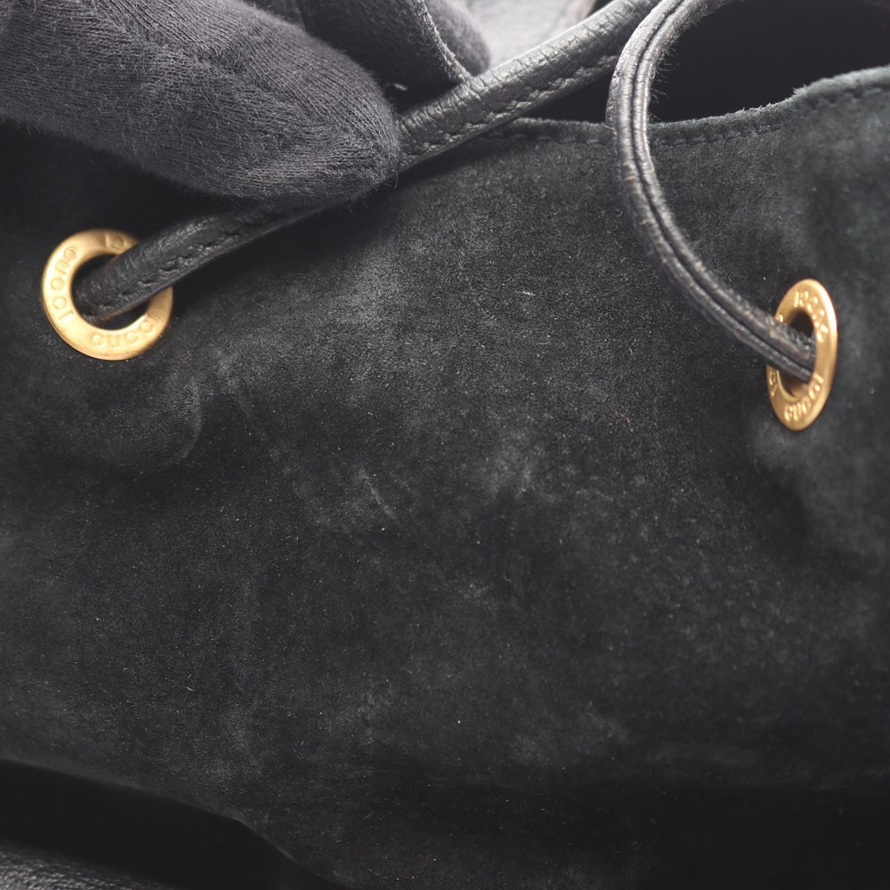 Gucci Bamboo Suede Backpack Black - 7