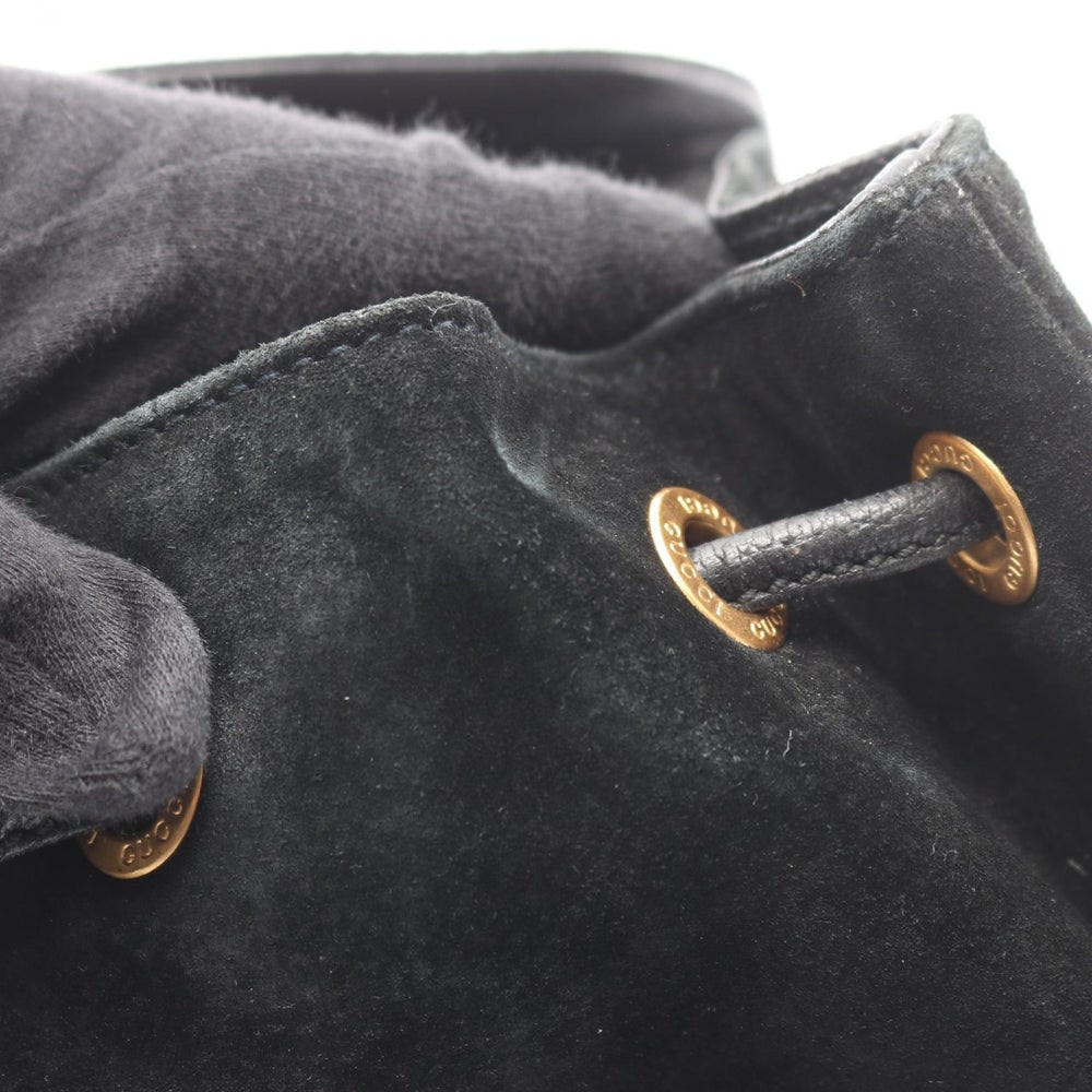 Gucci Bamboo Suede Backpack Black - 8