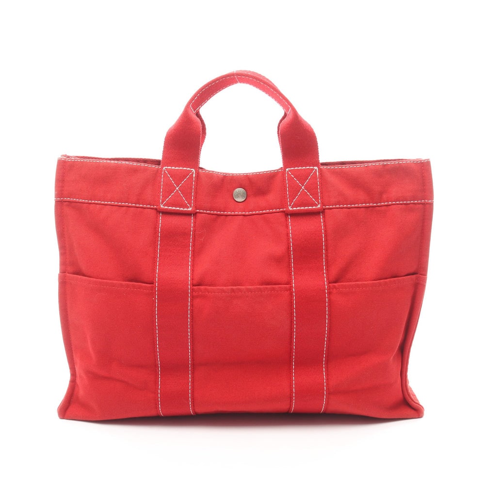 Hermes Sac Deauville Mm Tote Red: Hermes Sac Deauville Mm Handbag Tote Bag. Color: Red. Material: Canvas. Size: 41 X 30 X 10 Cm. Handle: 30 Cm.