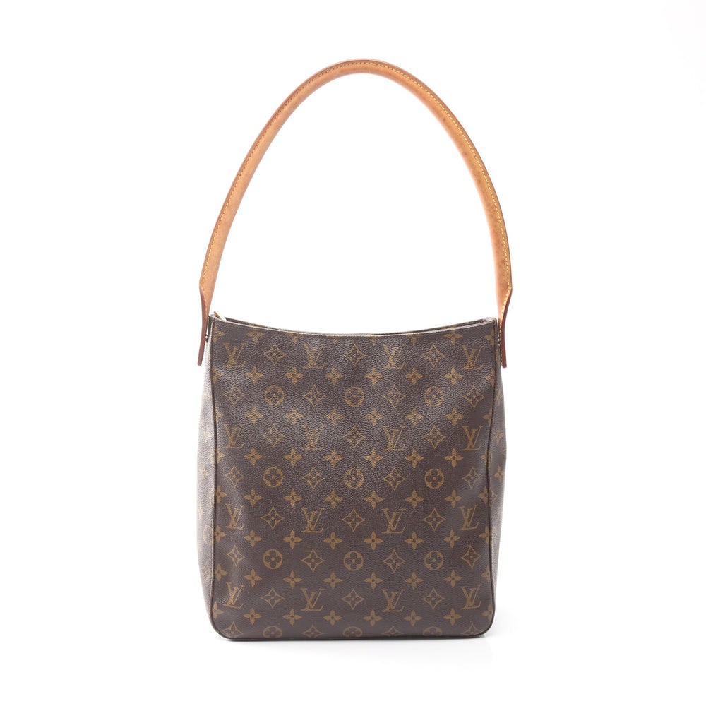Louis Vuitton Looping GM Monogram: Authentic and authenticated Louis Vuitton Looping GM Monogram shoulder bag in brown PVC and leather. Model M51145, product no. DU0051. Approx. 31H x 28/28.5W x 11D cm with 62 cm strap.