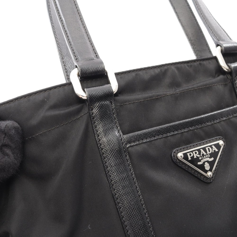 Prada Nylon Tote Bag Black - 8