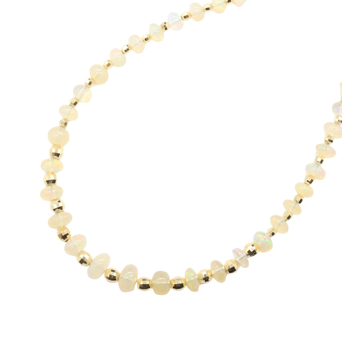 K18YG Opal Necklace: No Brand Jewelry opal necklace in K18YG yellow gold, multicolor. Listed price 81,819.00. Real and authenticated.