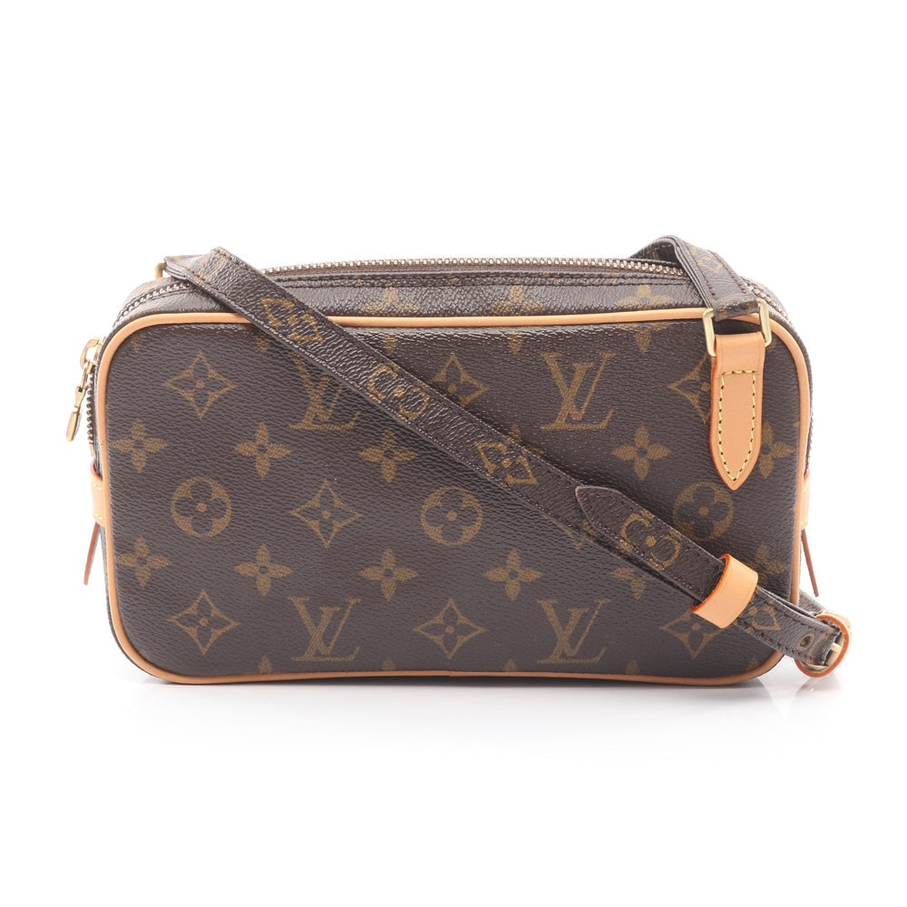 Louis Vuitton Marly Bandouliere: Marly Bandouliere shoulder bag in brown Monogram canvas. Size 22 x 12 x 4 cm.