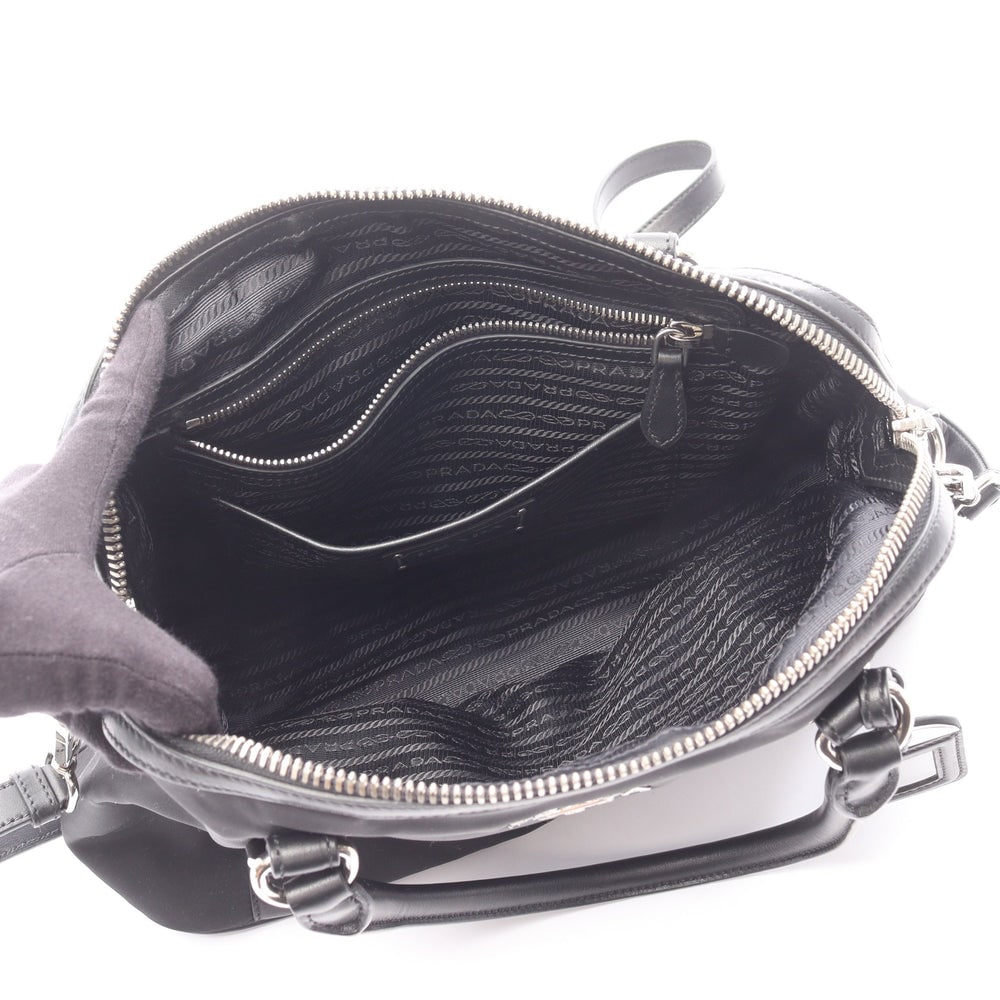 Prada 2 Way Handbag Black - 3