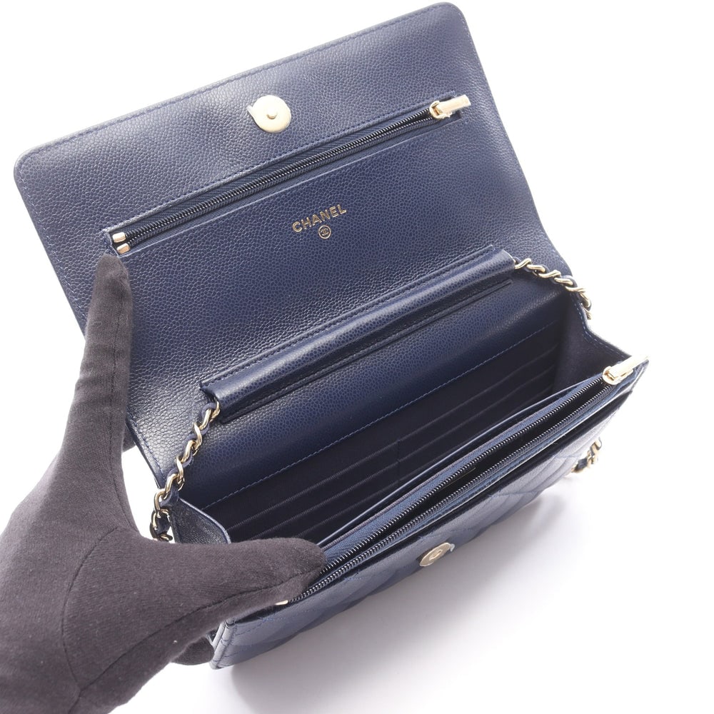 Chanel Chain Wallet Navy - 3