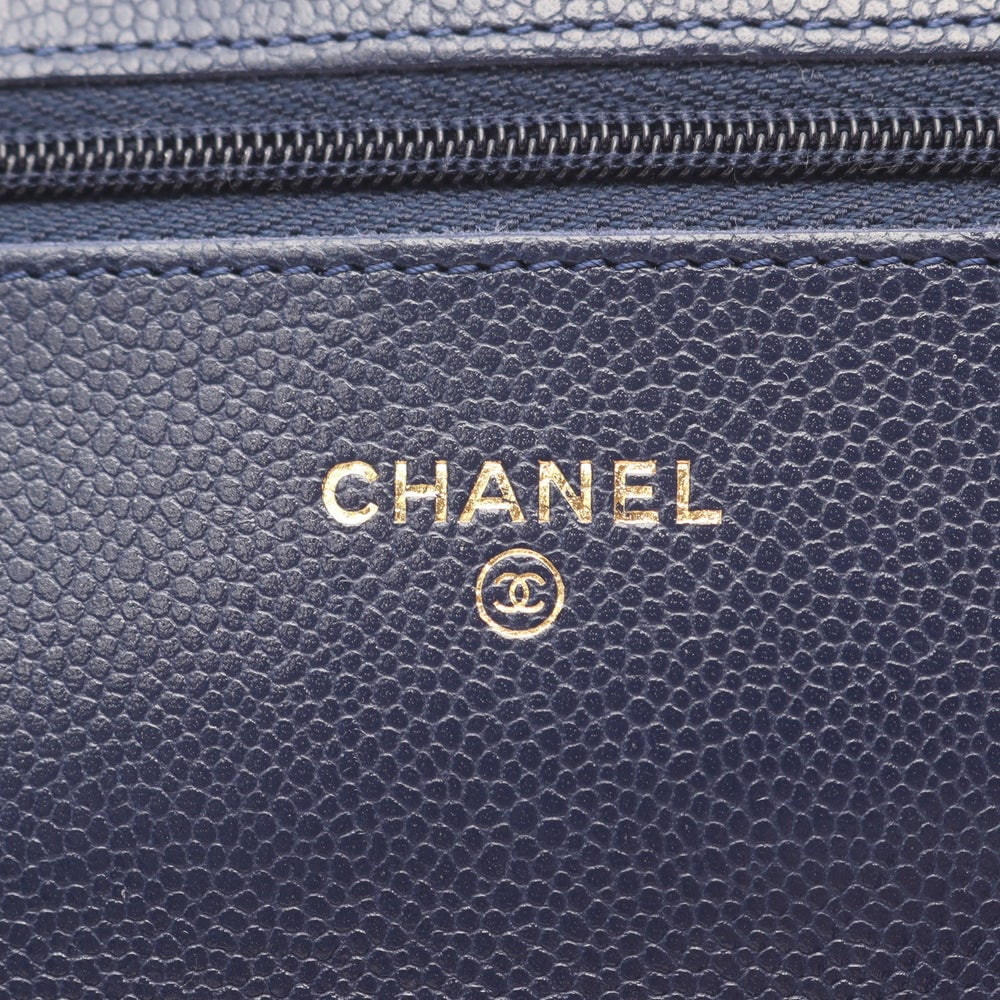 Chanel Chain Wallet Navy - 4