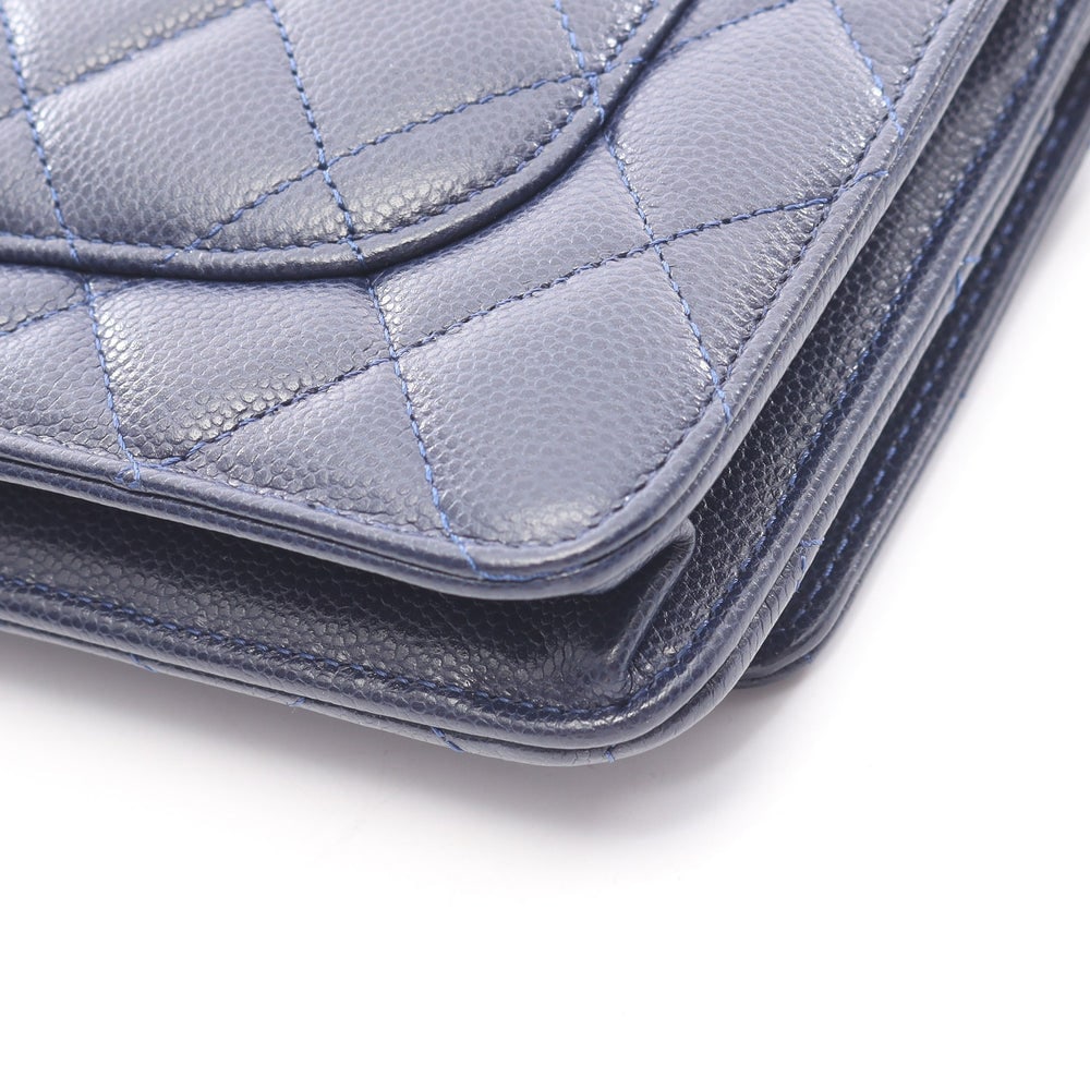 Chanel Chain Wallet Navy - 7