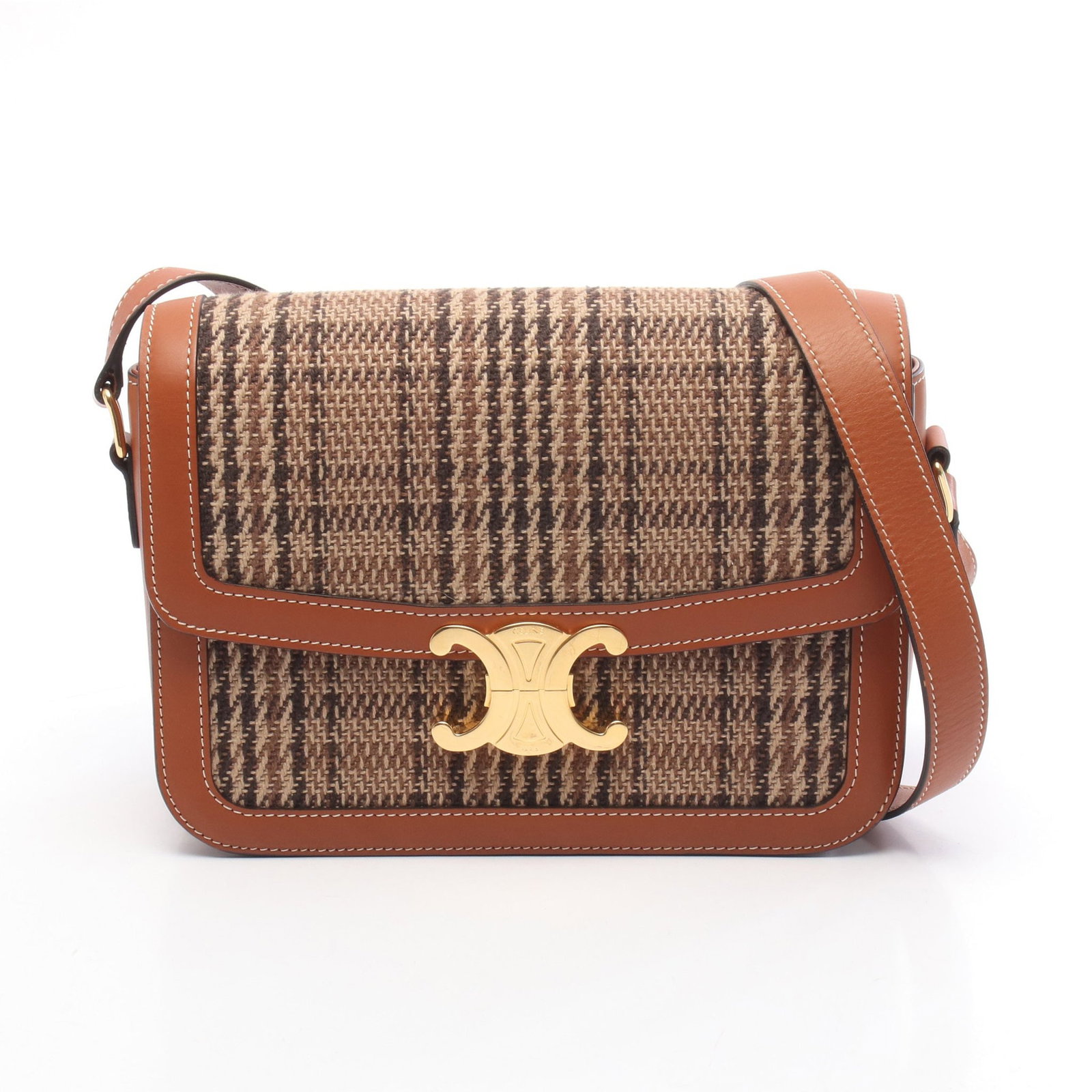 Celine Classic Triomphe Tweed Bag (1 of 10)