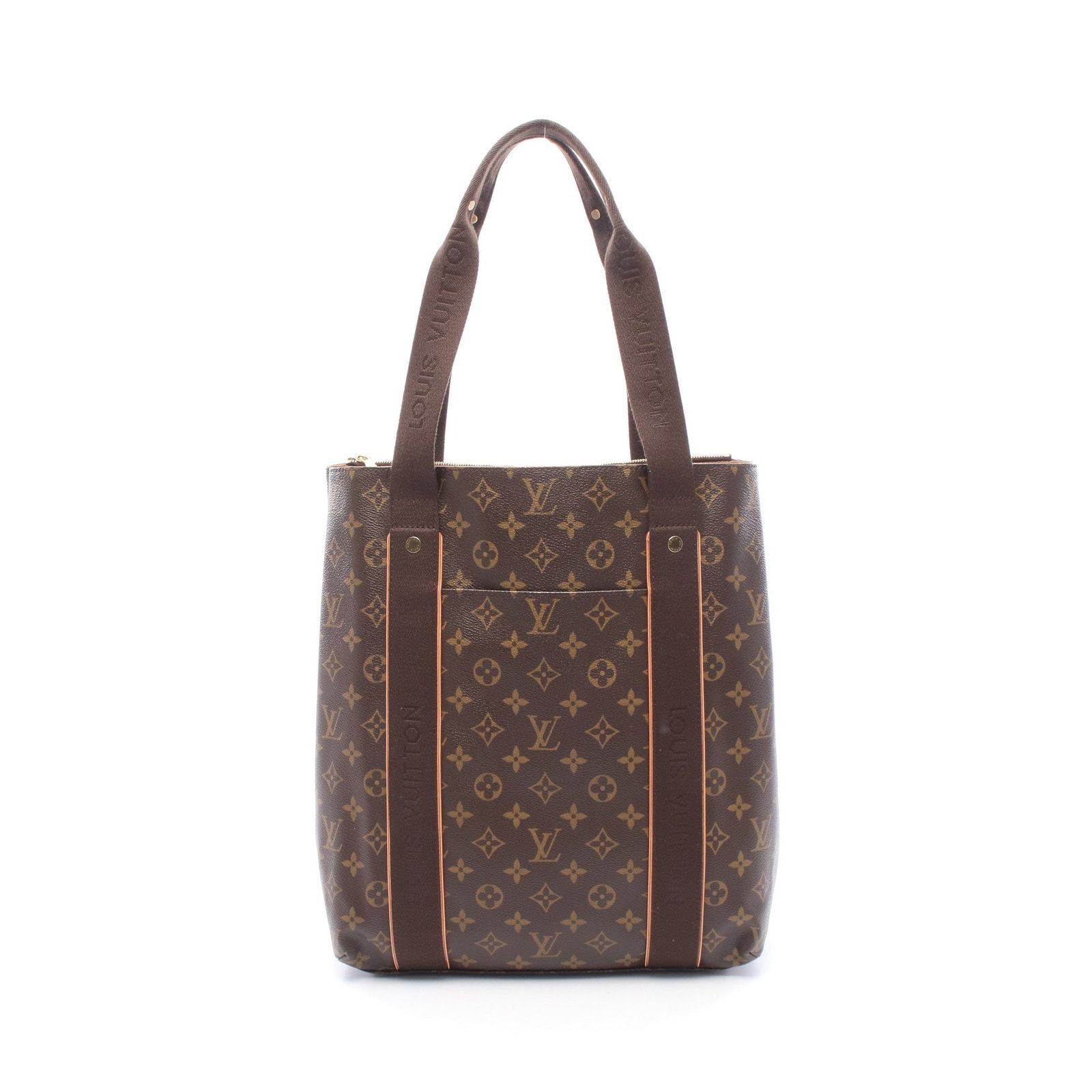 LV Beaubourg Monogram Shoulder Tote: Authentic and authenticated Louis Vuitton Hippopotamus Bobourg Monogram shoulder tote bag in brown PVC leather. Model M53013, product no. CA3089. Approx. 37H x 34/32W x 10D cm with 56 cm strap.