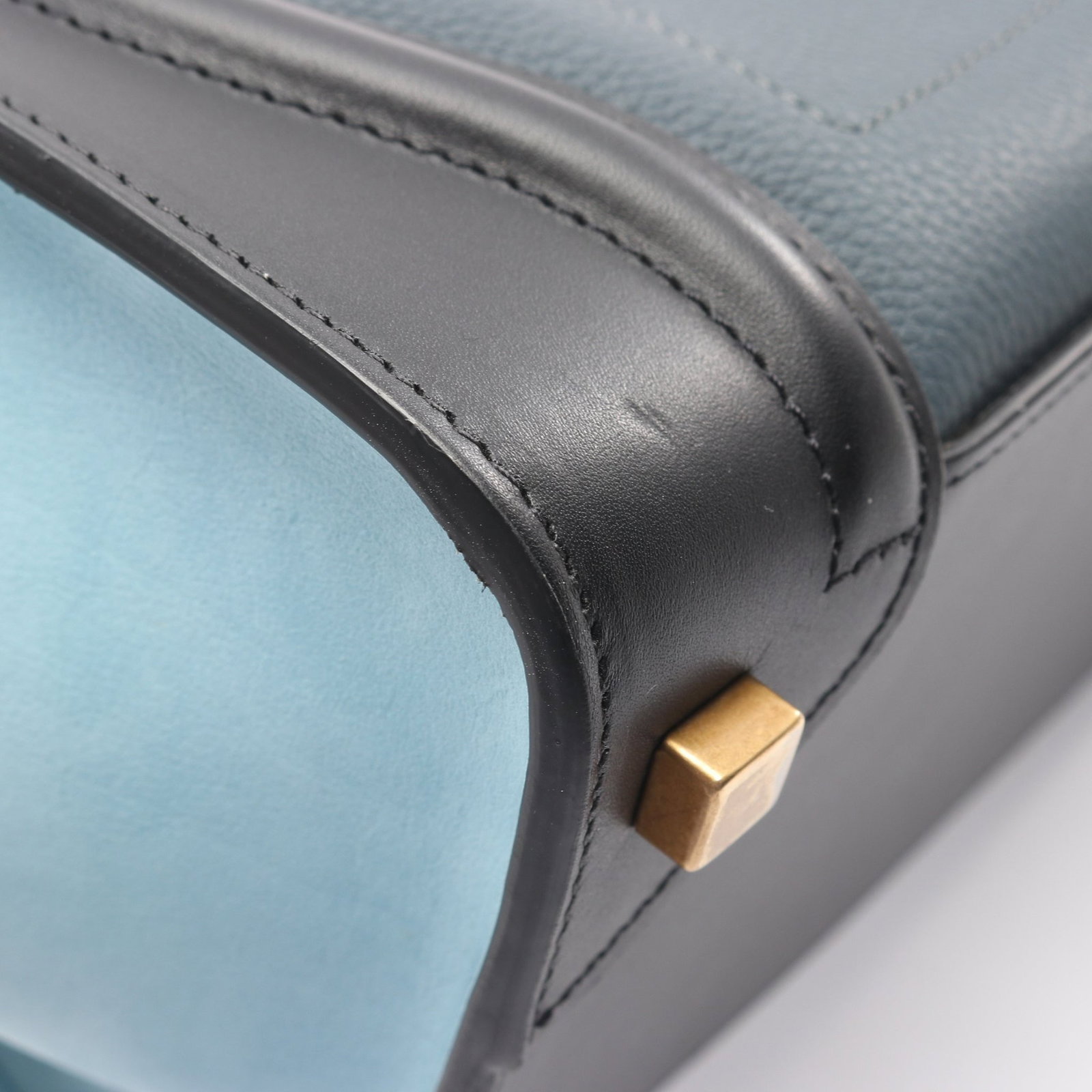 Celine Luggage Micro Shopper Navy - 10