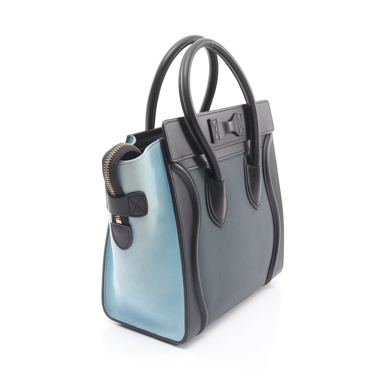 Celine Luggage Micro Shopper Navy - 2