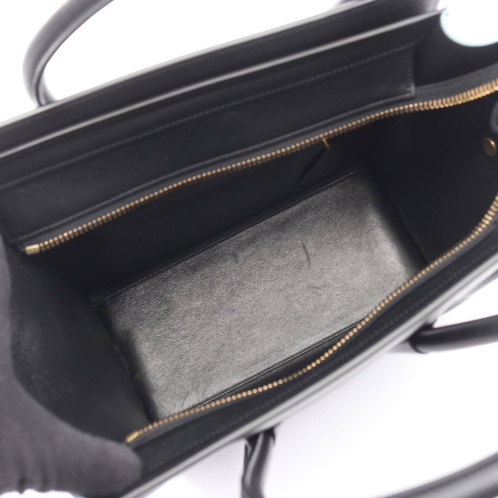 Celine Luggage Micro Shopper Navy - 3