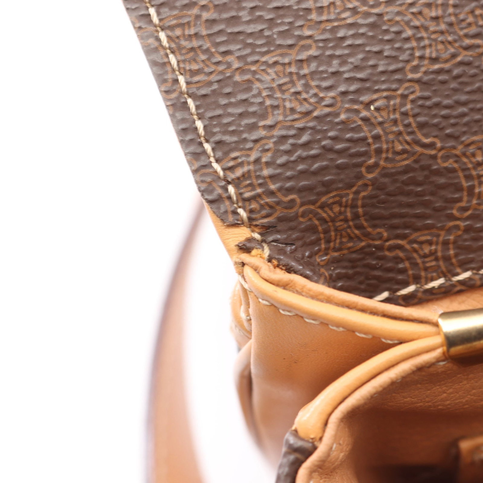 Celine Macadam Shoulder Bag Brown - 6