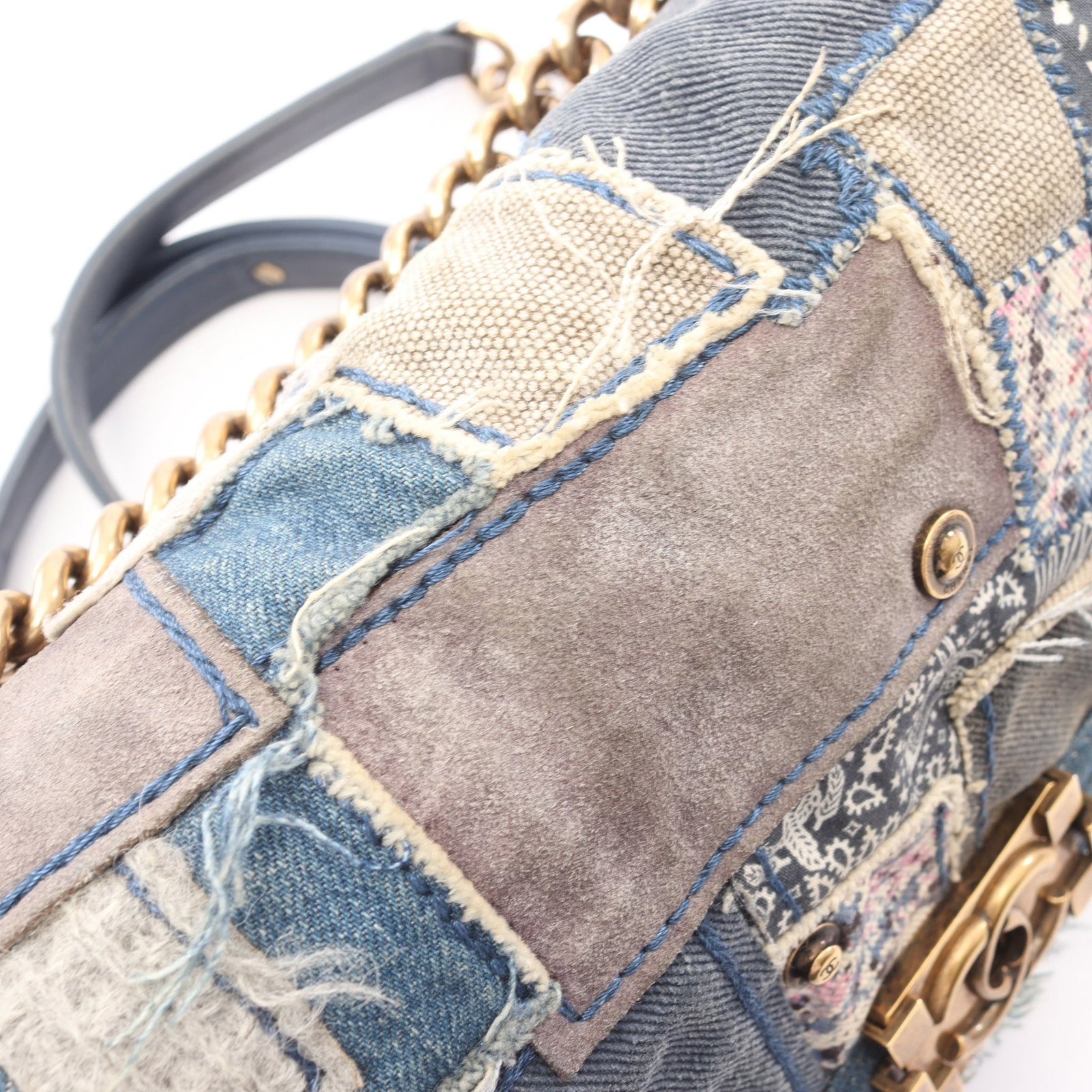 Chanel Boy Patchwork Denim Blue - 8