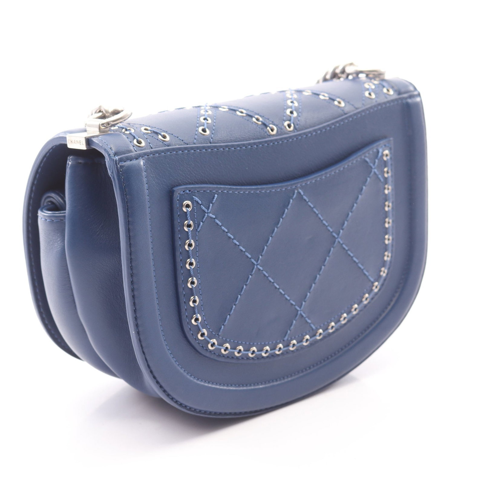 Chanel Coco Eyelet Round Mini Blue - 2