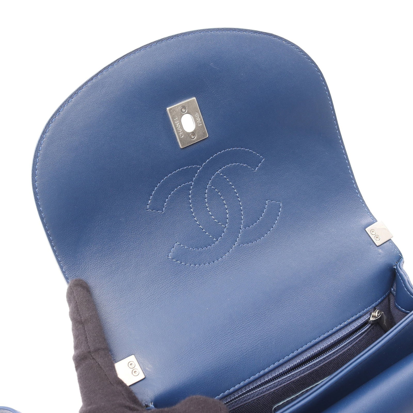 Chanel Coco Eyelet Round Mini Blue - 6