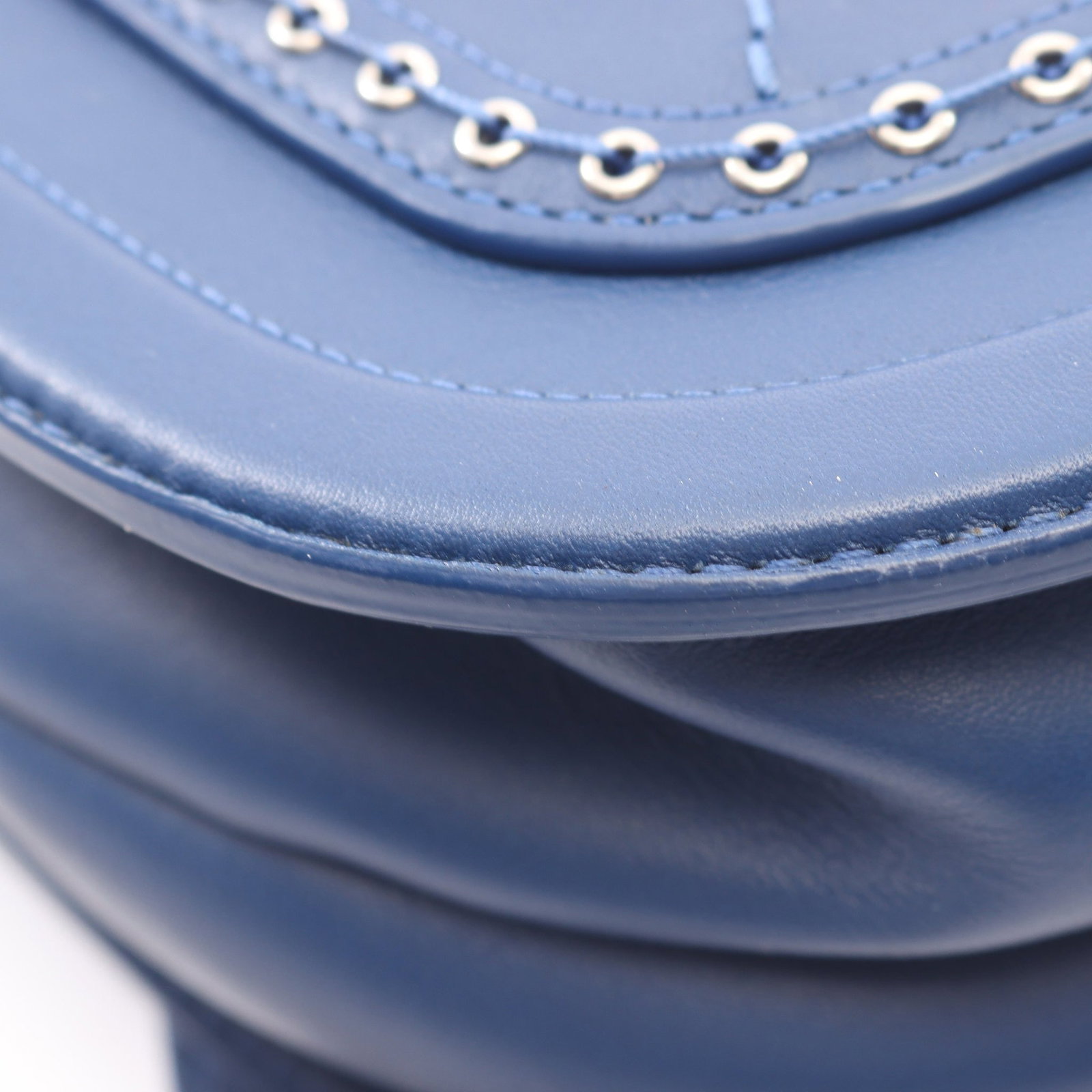 Chanel Coco Eyelet Round Mini Blue - 8