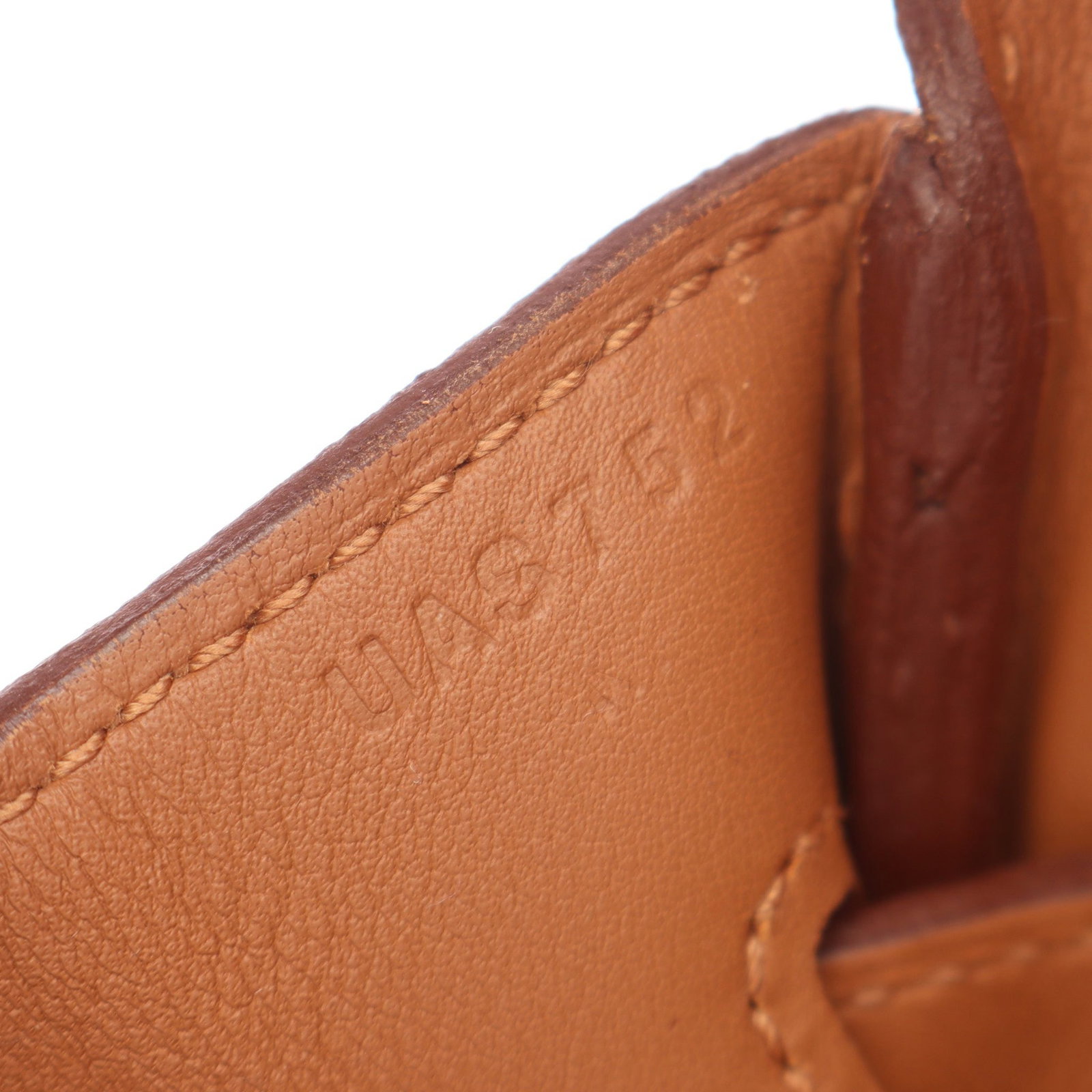 Hermes Birkin 30 Gold: Brown Swift suede leather handbag with silver-tone hardware.