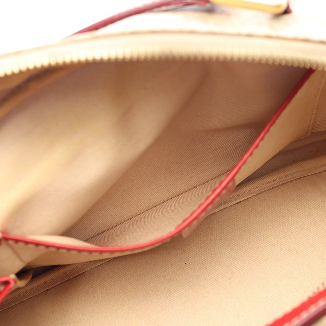 Celine Macadam Handbag Beige Red - 11