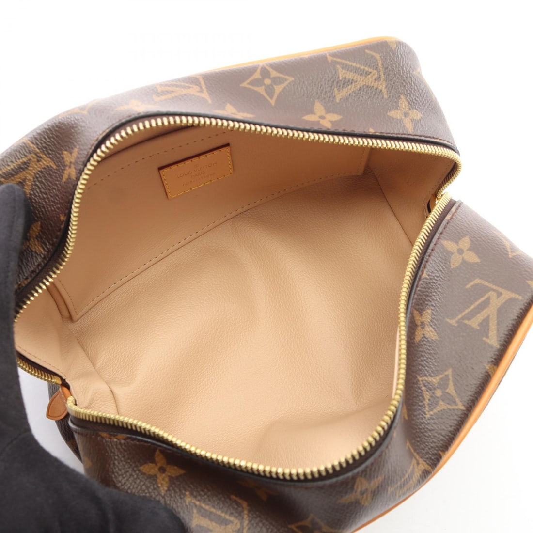 LV Locker Dopp Kit Clutch Brown - 3