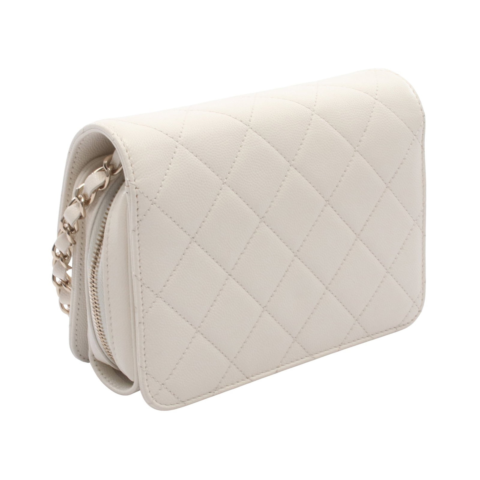 Chanel Small Flap Chain Off White - 2