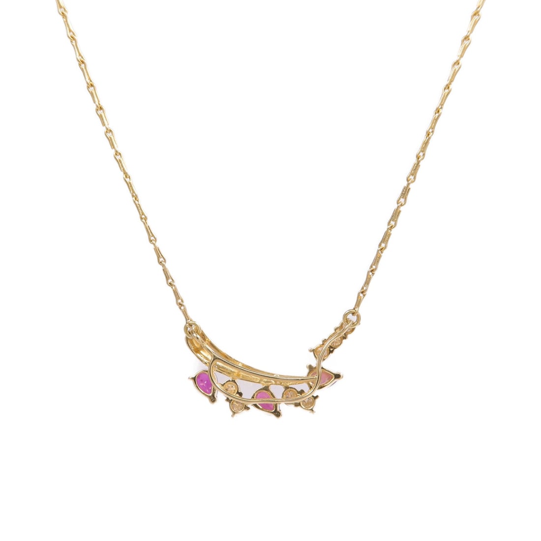 Ruby Diamond Necklace Yellow Gold - 2