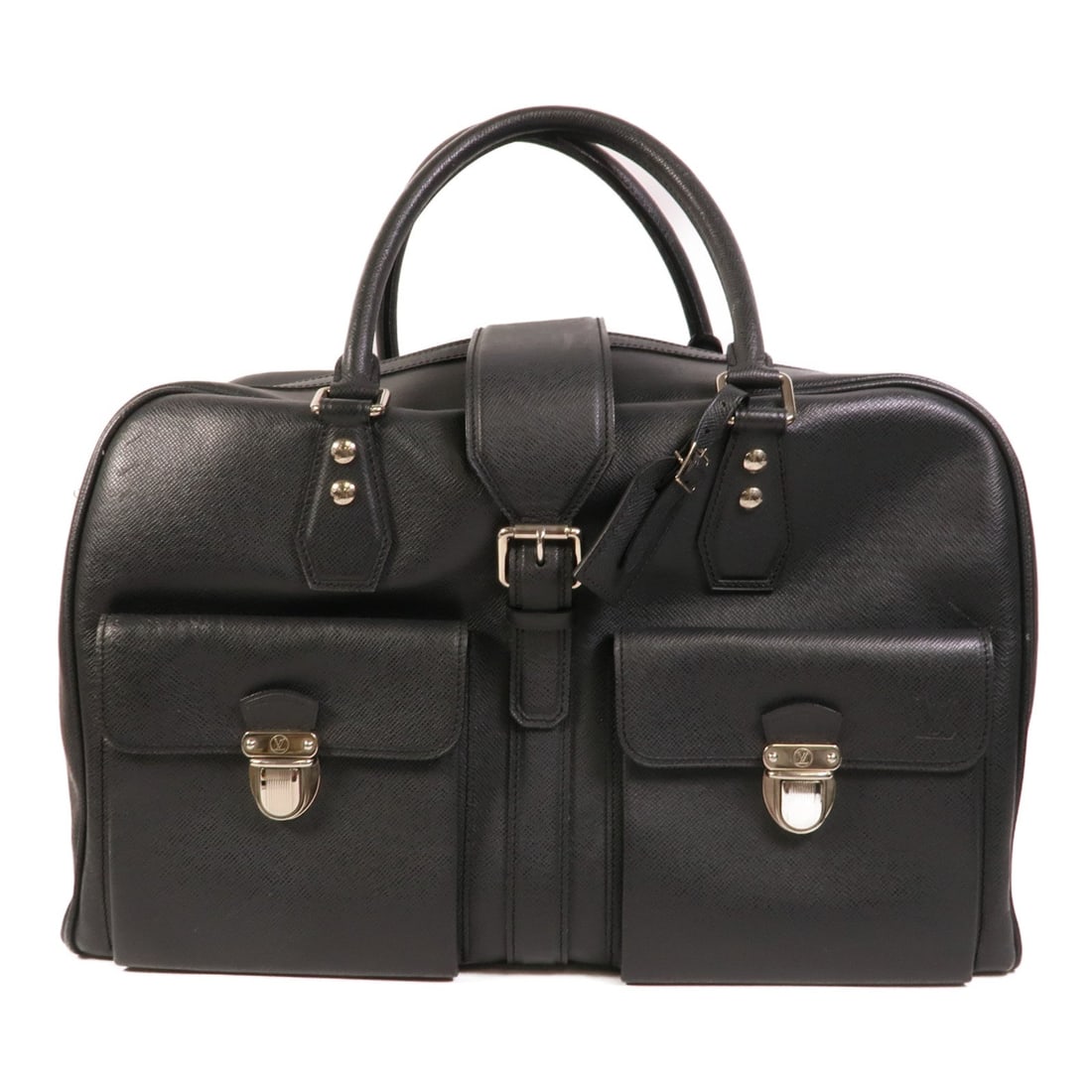 LV Ivan Taiga Travel Bag Black: Ivan travel bag M32502 in black Taiga calfskin. Includes name tag. Size 48 x 31 x 20 cm.