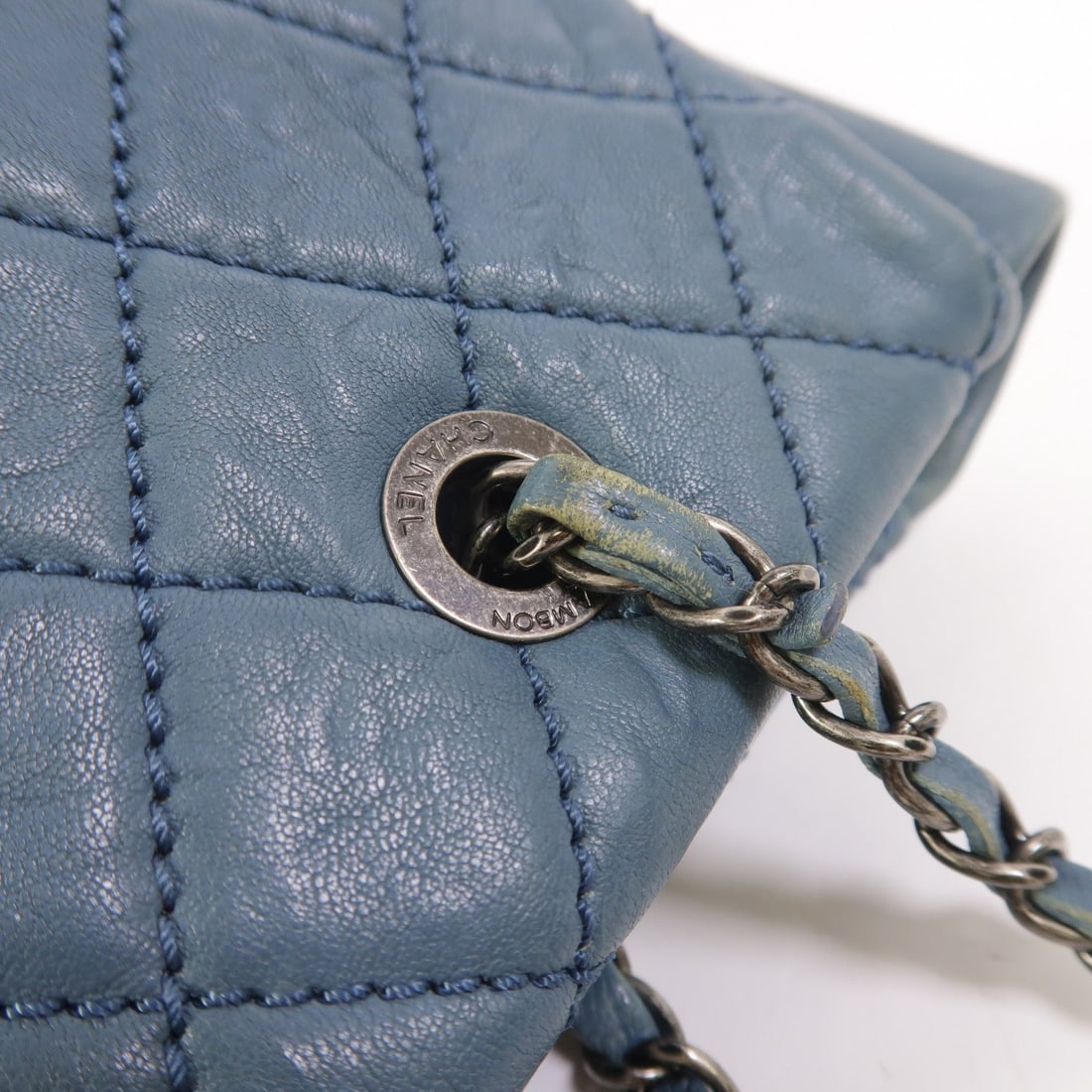 Chanel Chain Tote Blue - 14