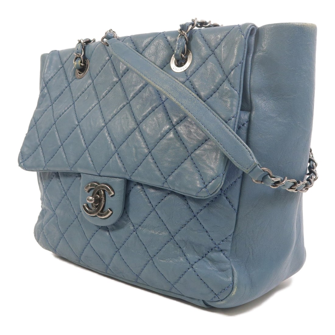 Chanel Chain Tote Blue - 3