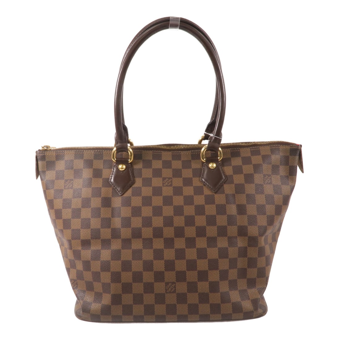 Louis Vuitton Saleya MM Damier: Saleya MM shoulder tote bag in brown Damier canvas. Size 31 x 27 x 18.5 cm.